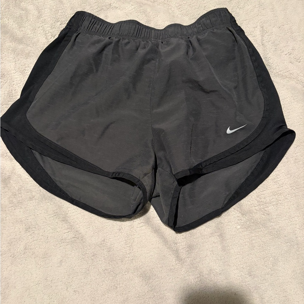 Nike Women's Charcoal and Black Athletic Shorts
